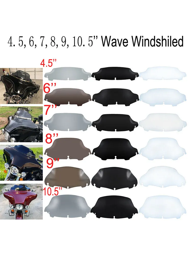 4.5-10.5 "Motorfiets Voorruit Kuip Voorruit Voor Harley Touring Electra Street Glide Ultra Limited 96-2022 Winddeflector - afbeelding 2