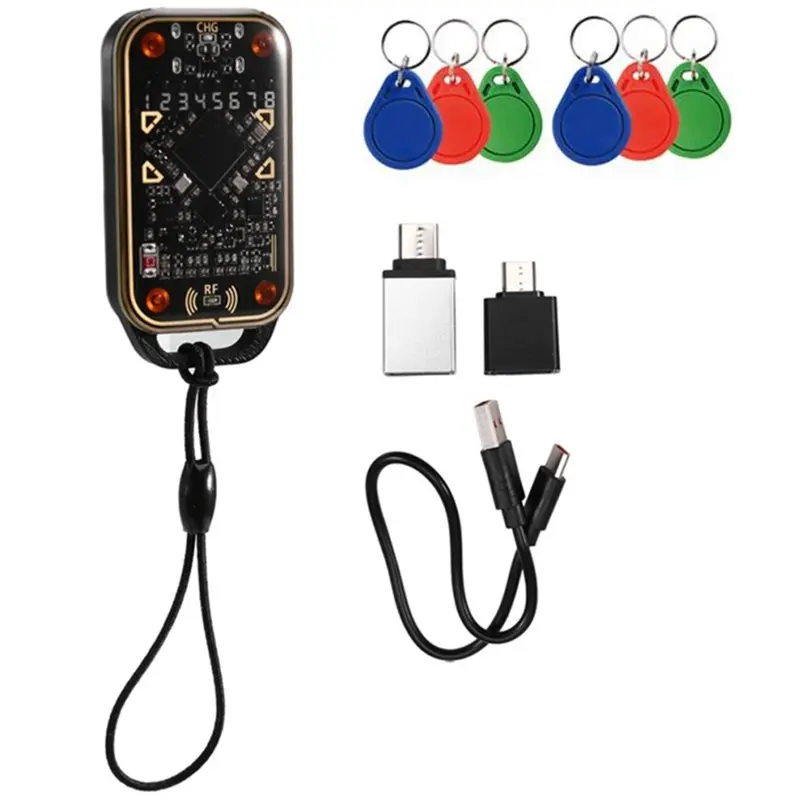New Tech Chameleon V3.0 RFID Card Emulator Reader Read Writer 125K 13.56Mhz ID IC Smart Card Tag Copyer+6XUID Keychain