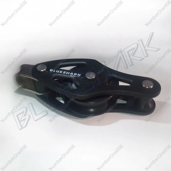 2103 Marine Grade Aluminum Block, 28mm Sheave 8mm Line Single Wheel with Becket for Sailboat Rigging