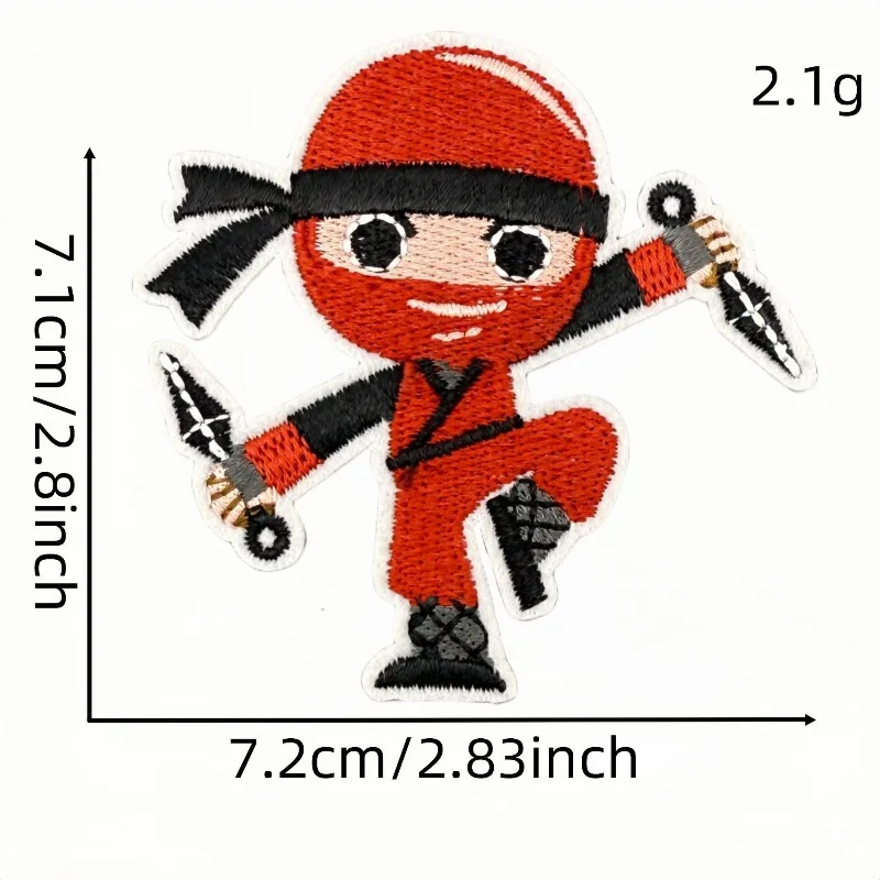 Cartoon Anime Ninja Sew Iron on Embroidery Patch Stickers Applique for Clothes T-shirt Jeans Scarf Hat Bags Ipad Car Bicycle