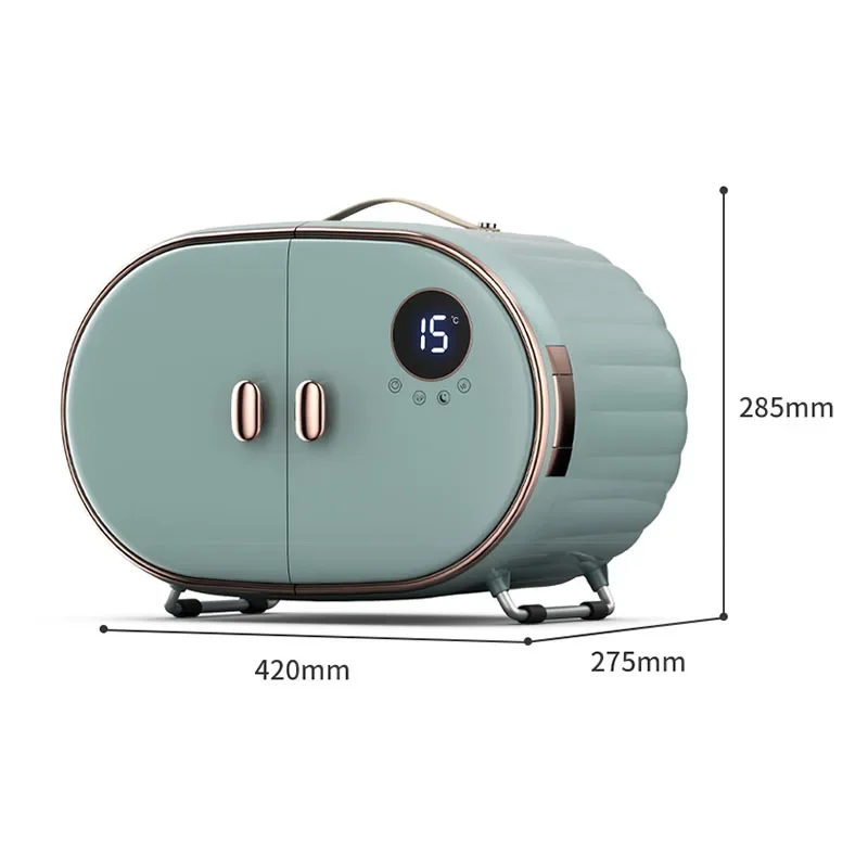 หน้ากากที่จัดเก็บในตู้เย็นขนาดเล็กอุณหภูมิคงที่ตู้เย็นรถบ้านแบบใช้ได้สองทางผลิตภัณฑ์ดูแลผิวเครื่องสำอาง