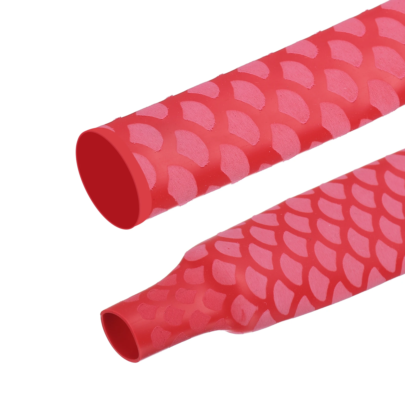1/4Pcs 1m Heat Shrink Tubing for Fishing Rods 15-35mm 1.8:1 Fish Scale Pattern Heat Shrink Wrap Handle Rod Grip with Anti-Slip