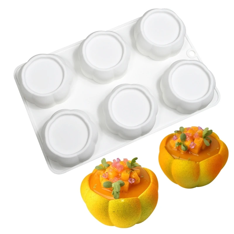 

6 Cavity Flower Bud Silicone Mold Making Mousse Cake Baking Mold Nonstick Drop shipping