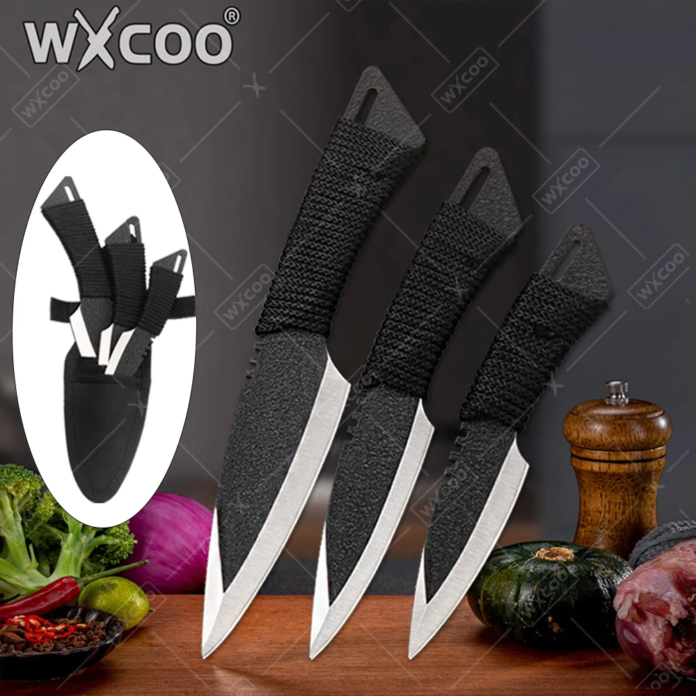 

3PCS Kitchen Knife Set Multifunctional Stainless Steel Boning Knife Sharp Blade Hand-Forged Butcher Knife Cooking Accessories