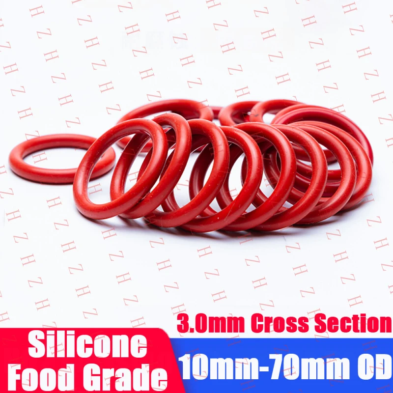 

Силиконовые уплотнительные кольца VMQ с сечением U+3 мм, пищевые, диаметр 10-70 мм, высокотемпературные【Оптовые продажи, сообщите продавцам】