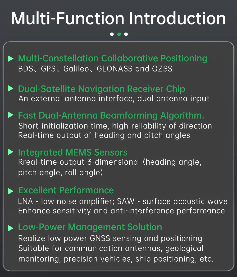 Witmotion WTGPS-02H Posizionamento direzionale GPS BeiDou GNSS Modulo a basso consumo, uscita intestazione a 3 assi + angolo di inclinazione + rotolo