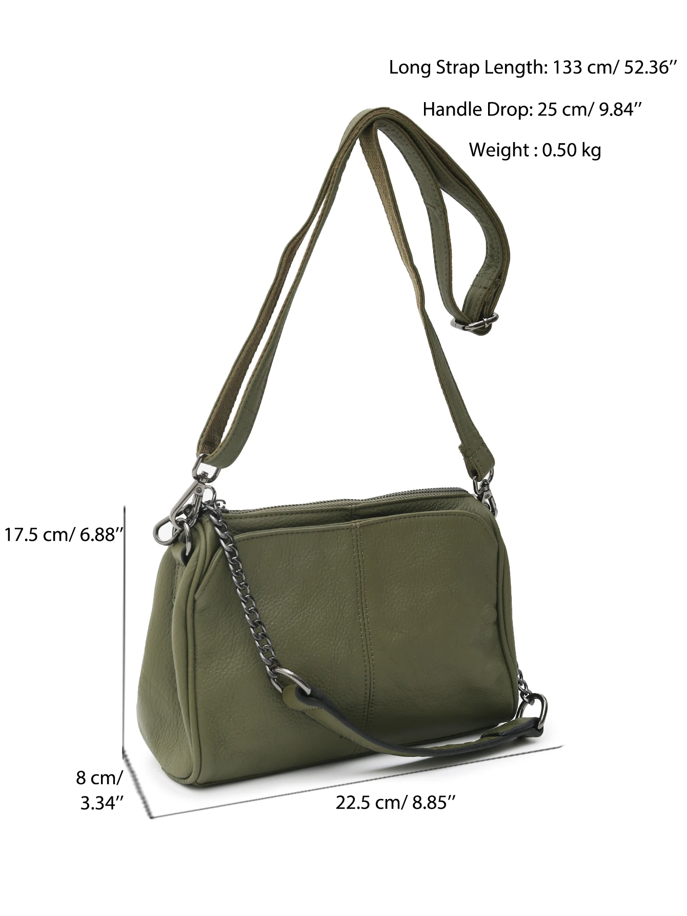 Imagem -06 - Sc-bolsa de Ombro de Couro Genuíno Feminina Multi Bolsos Bolsa Quadrada Corrente Bolsa Tiracolo Casual Diária Funcional Diária