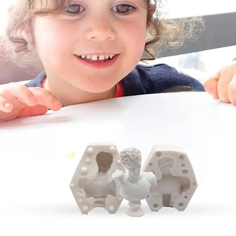DIY Mould 3D Bust Mould Plaster Silicone Mold Soap Statue For Resin Casting Candle Maker Accessories Tools