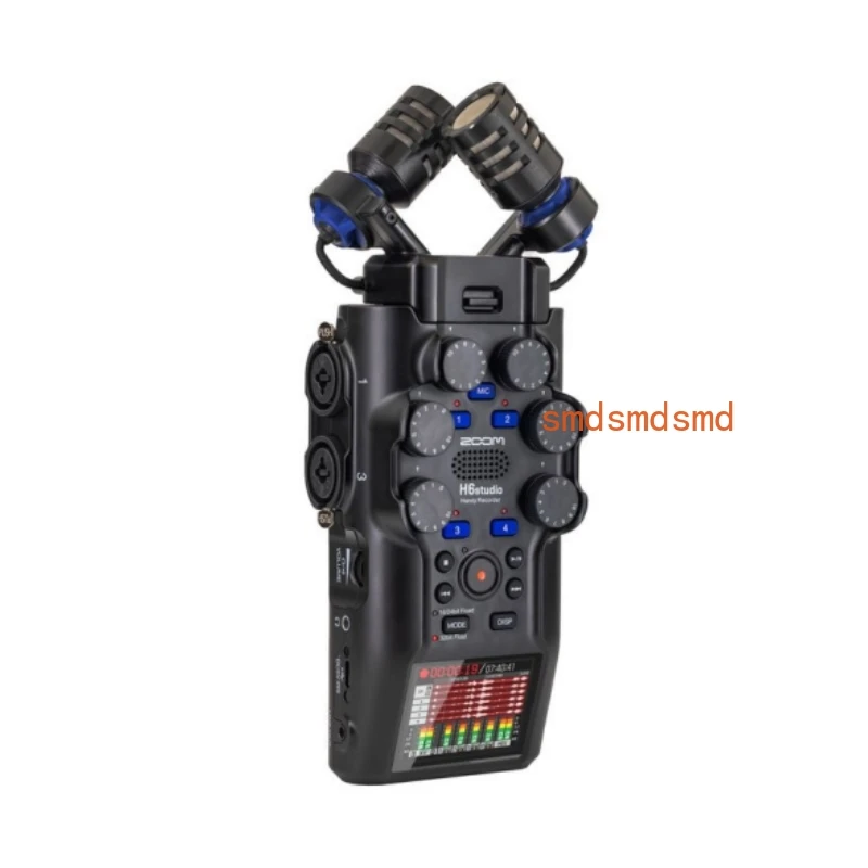 H6studio Handy Recorder with large-diaphragm XY microphones and 32-bit float recording