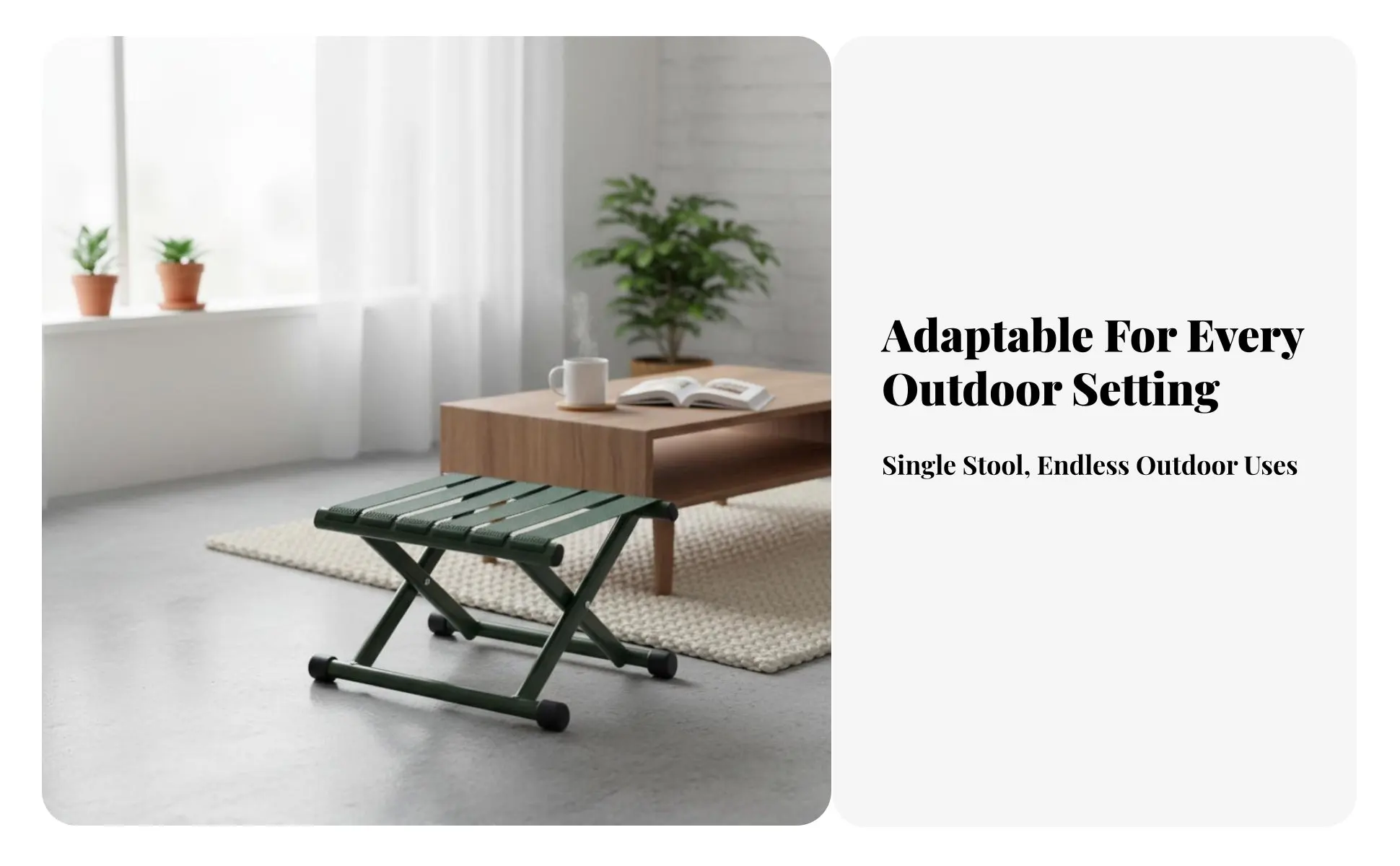 Space-Efficient Folding Stool Foldable Design Collapsible Camp Stool Low Short-Height Built-in Handle for Adults, Campers Space-Efficient Folding Stool Foldable Design Collapsible Camp Stool Low Short-Height Built-in Handle for Adults, Campers