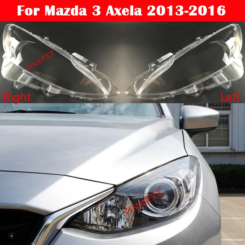

Новый чехол для фары для Mazda 3 Axela 2013-2016, передняя светильник шка фары автомобиля, стеклянные колпачки для лампы, абажур, автомобильная фара, корпус объектива