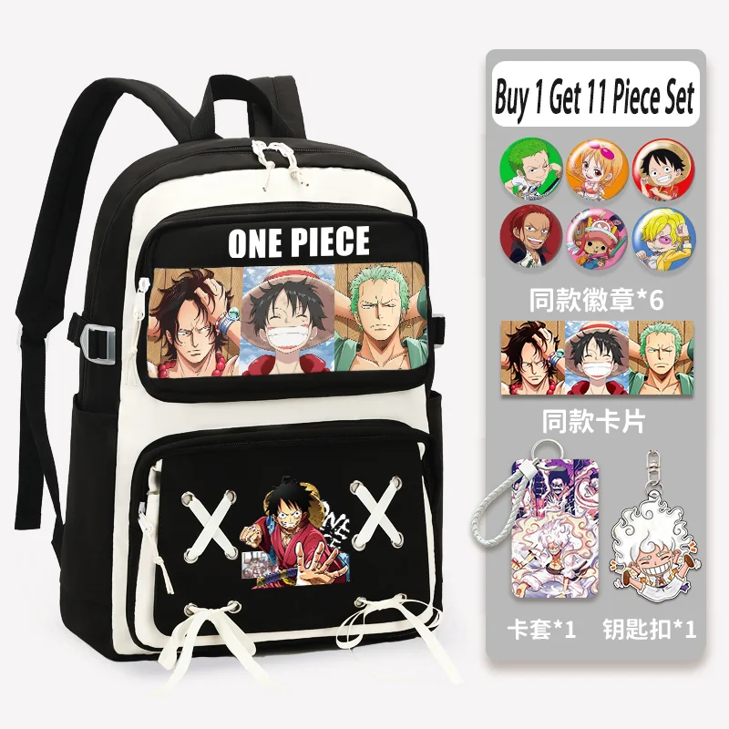 

One Piece Luffy Fashion Print School Backpack for Boys, 2025 New Model, Large Capacity Backpack for School and Travel