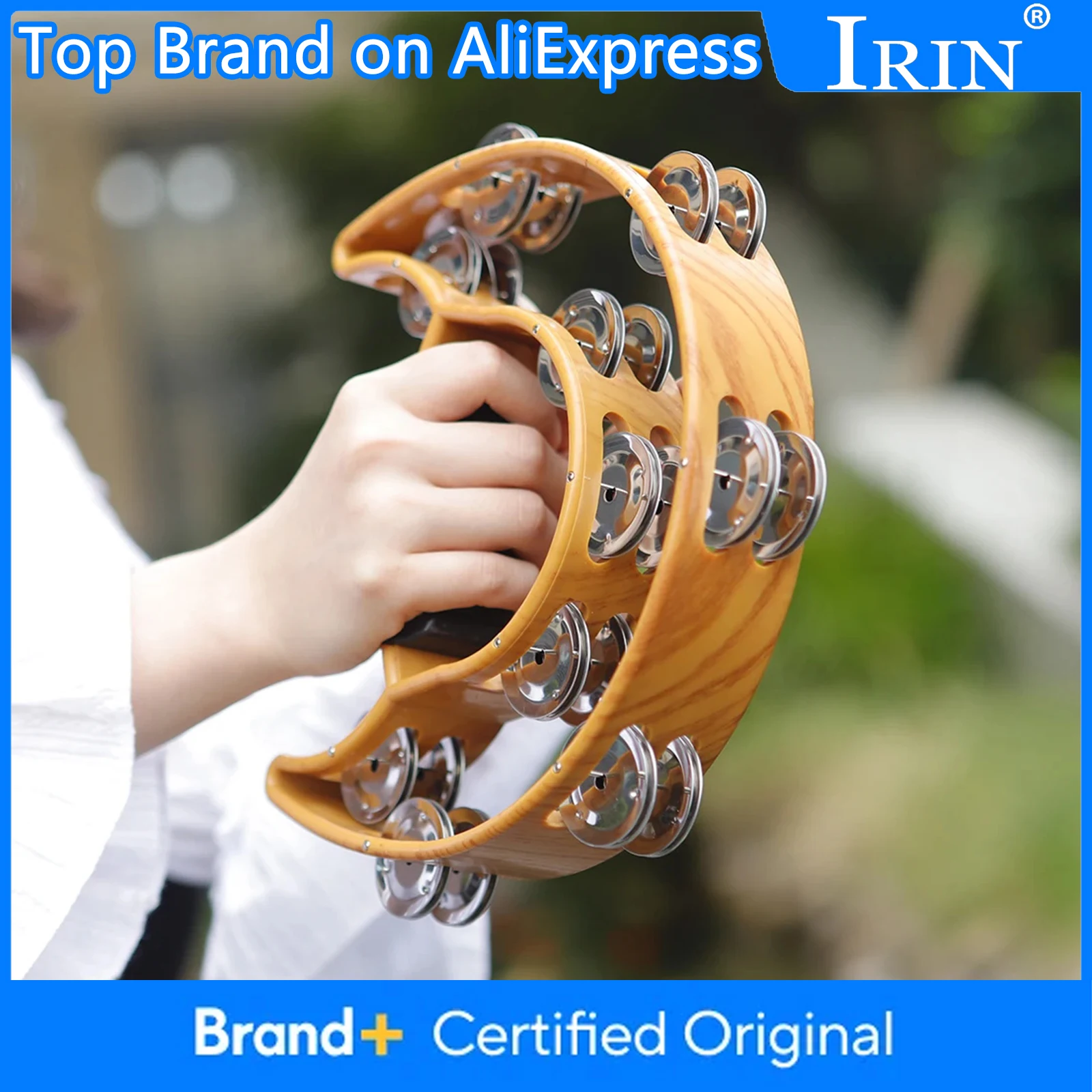 

Orff Double Layer Hand Bell Party Freestyle Tambourine Portable Musical Gift Educational Tools Percussion Instrument for Kids