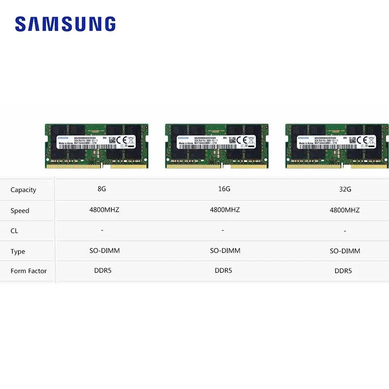 Imagem -05 - Vara de Memória Ram para Computador Portátil Dell Lenovo Asus hp 8gb 16gb 32gb 4800mhz 5600mhz Sodimm 288pin