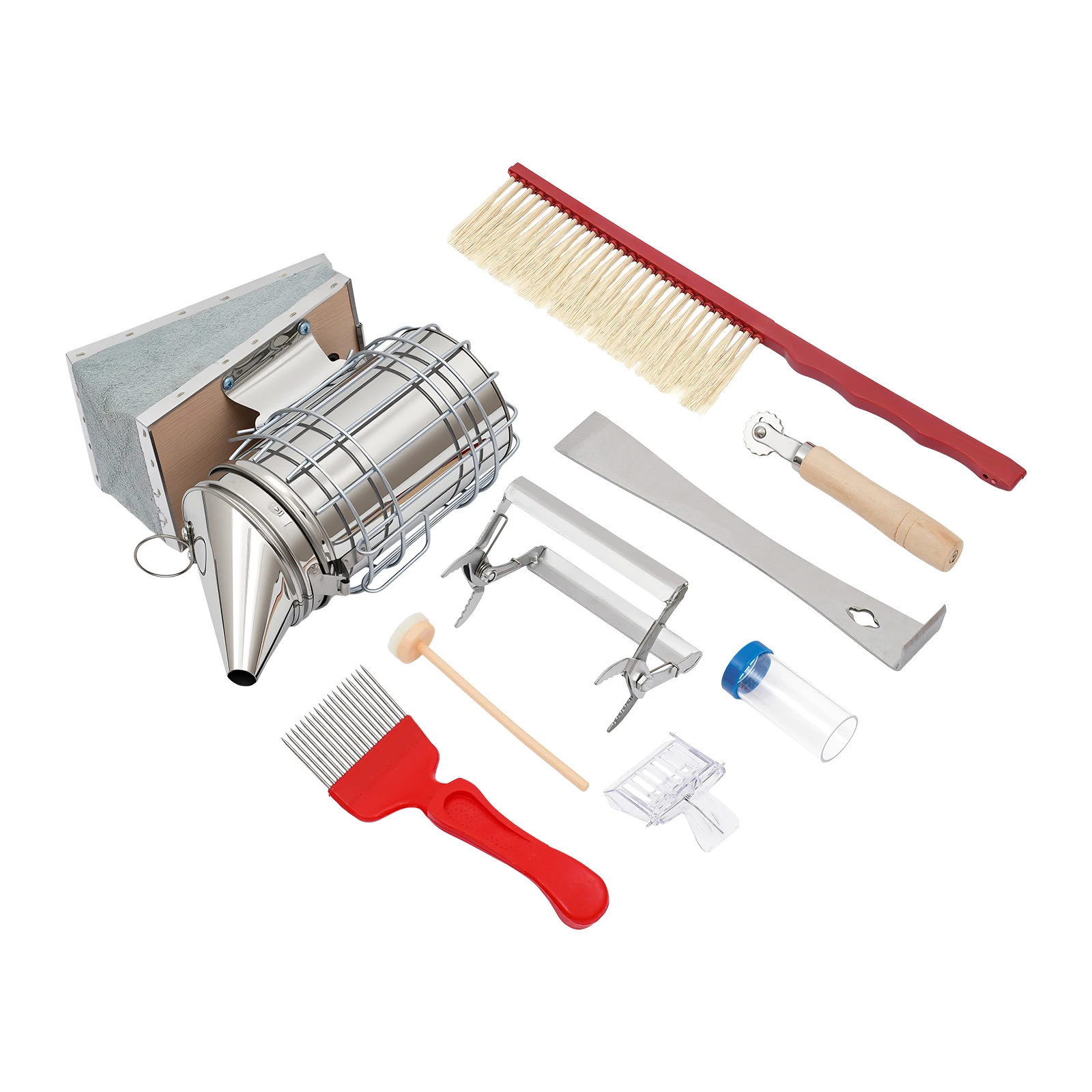 7-teiliges Imkerei-Set mit Manueller Rauchpistole, Edelstahl-Imkerei-Zubehör-Kit für Professionelle Imker und Amateure – Detail 12