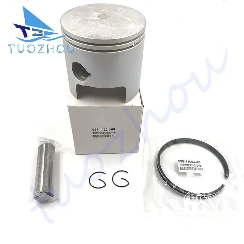 

Piston Ring Kit 82mm Long Use Life 688-11631-00 Steel Alloy High Strength OEM Standard for Parsun 75 85HP 90HP