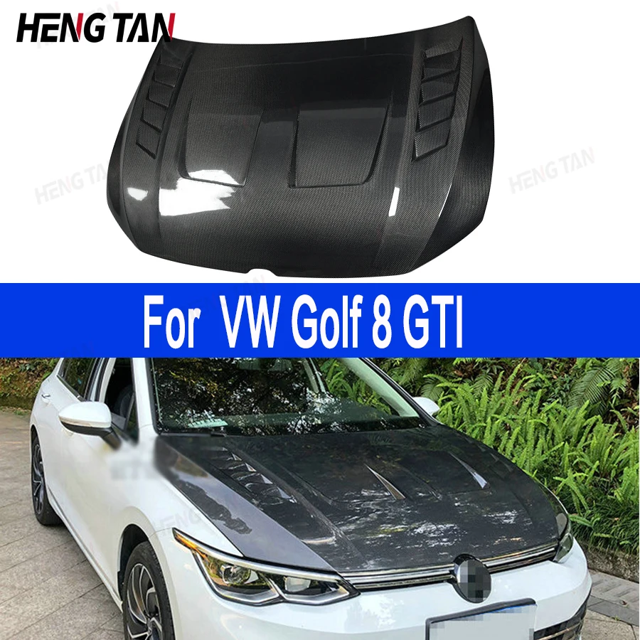 Carbon fiber hood For VW Golf 8 VII Volkswagen MK8  Rline GTI engine cover carbon fiber engine cover The hood of an automobil