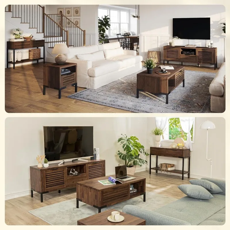 Millie Console Mesa com Chocolate Rústico, Bme