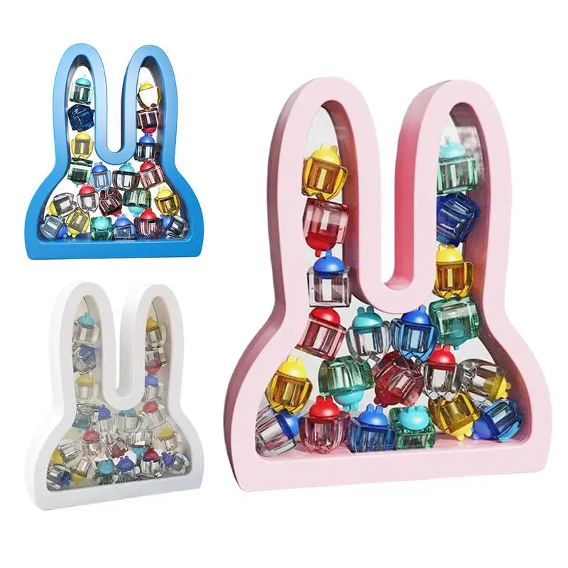 Tooth Keepsake Box Baby Teeth Storage Box With Labels Kids Tooth Storage Case Bunny Shape Growth Record Keepsake For Memory Home