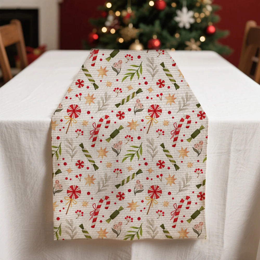

Christmas table runners winter Table decoration and accessories for Festival home decor party tablecloth
