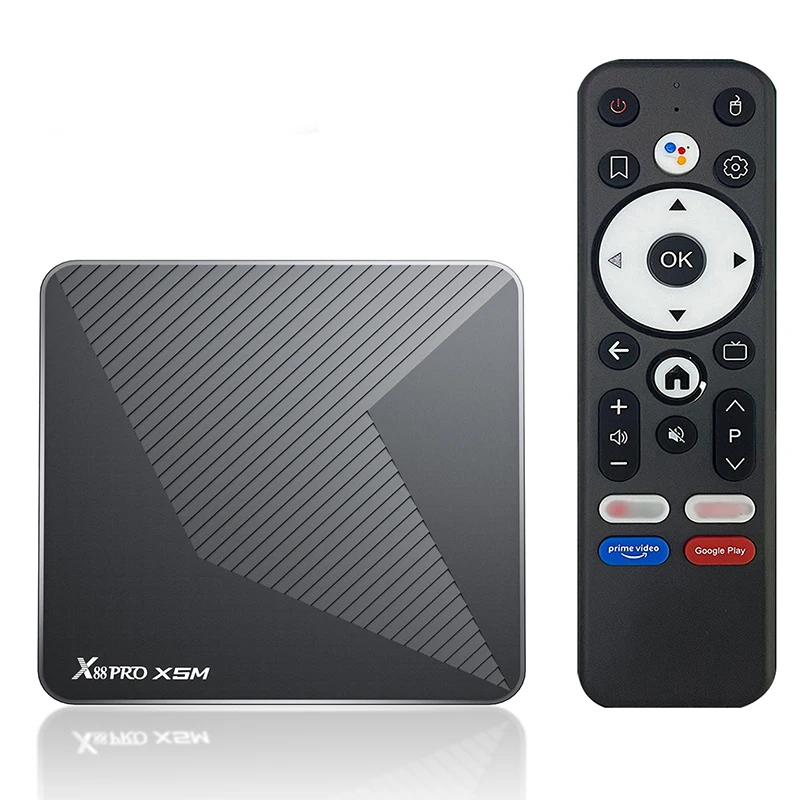X88 PRO X5M TV Android 14 Set Top Box رباعي النواة 4GB RAM 64GB ROM WiFi6 Bluetooth 5.0 Ultra 8K مشغل الوسائط التحكم عن بعد الصوتي