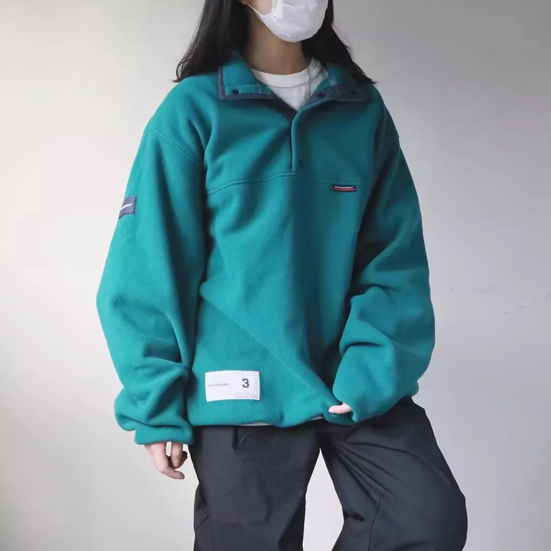 

2023 DESCEENDANT fleece loose standing collar pullover DCDT sweatshirts WY795