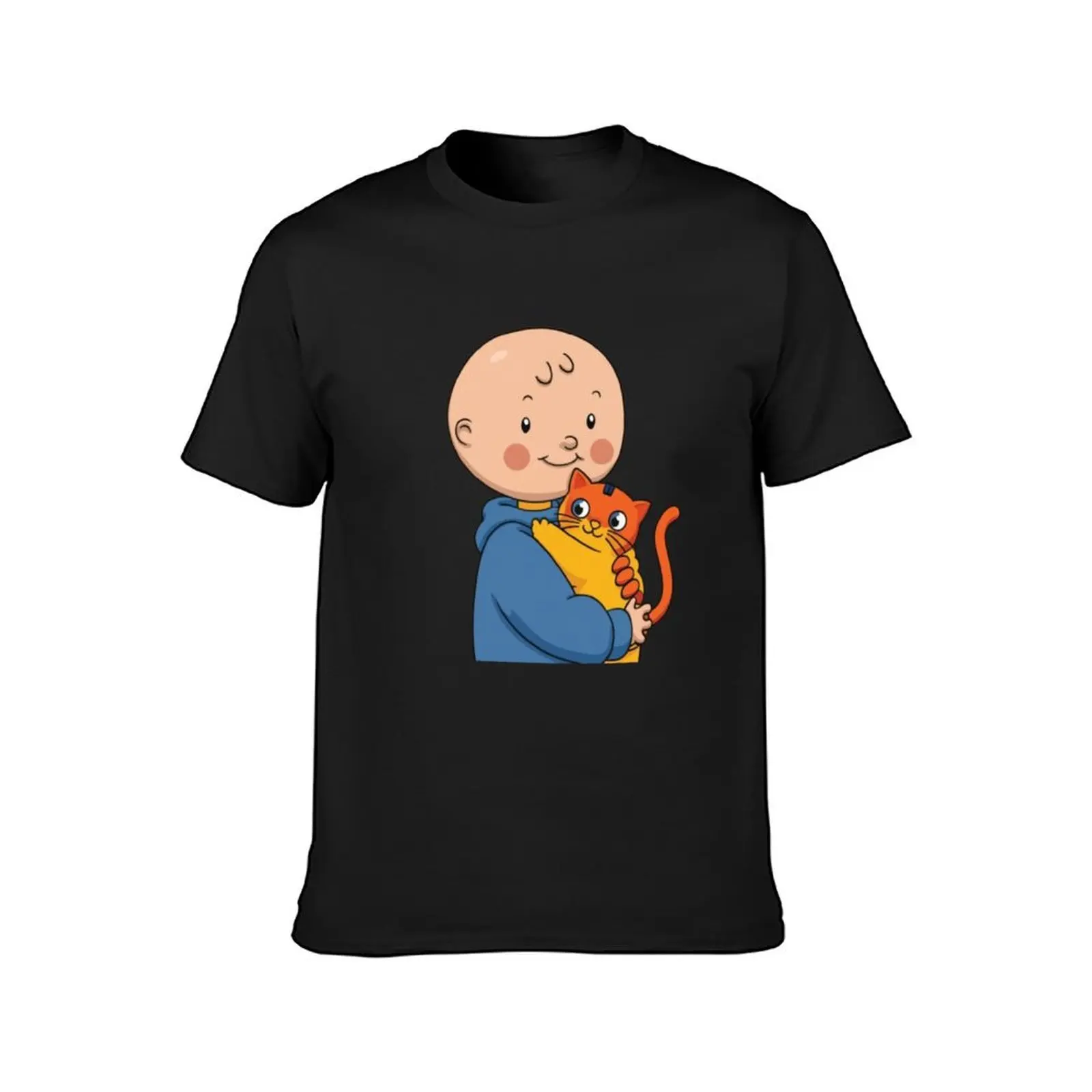 Caillou-T-shirt ajusté pour homme Love Cat, vêtements esthétiques personnalisés, médicaments mignons