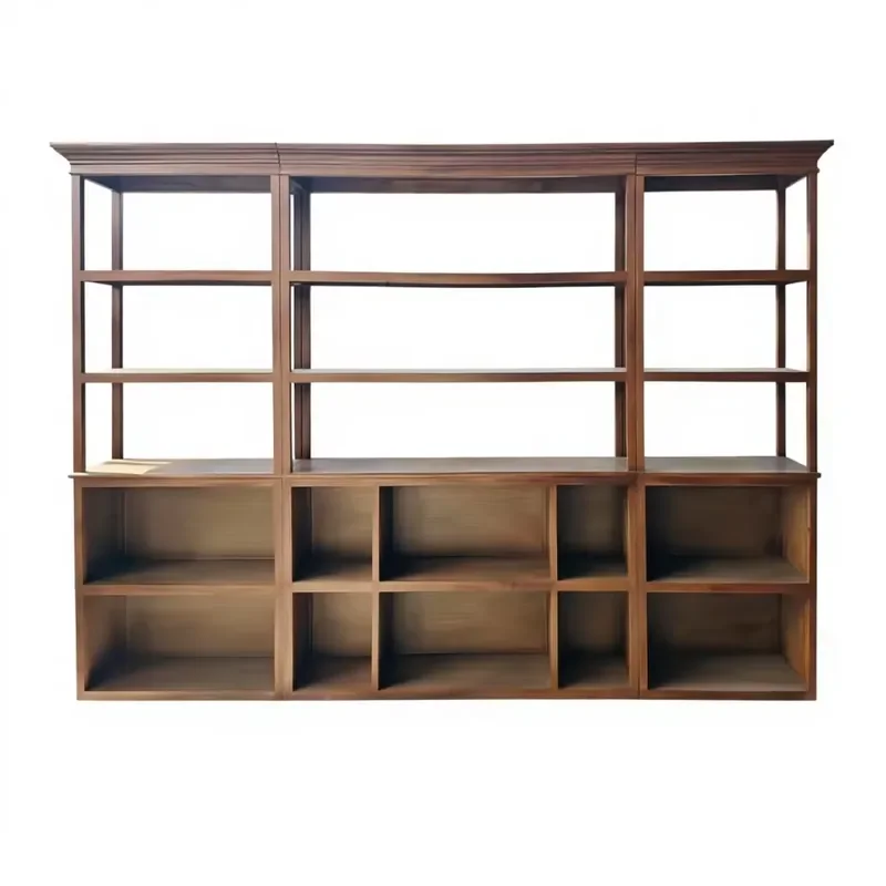 Custom Classical Style Dark Wood Modular Design Display Cabinet Wedding Rental bar Back Cabinet