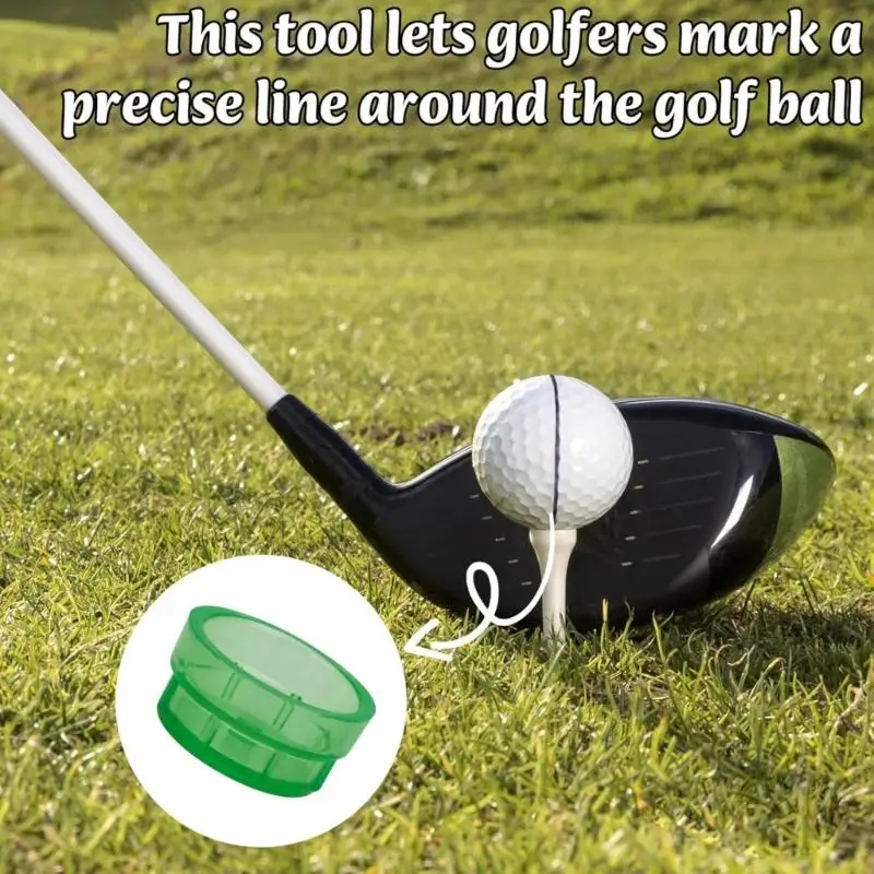 Golf Scriber Liner Template Putting Drawing Accessory Balls Stripe Alignment Tool 360 Degree Golf Ball Line Marker