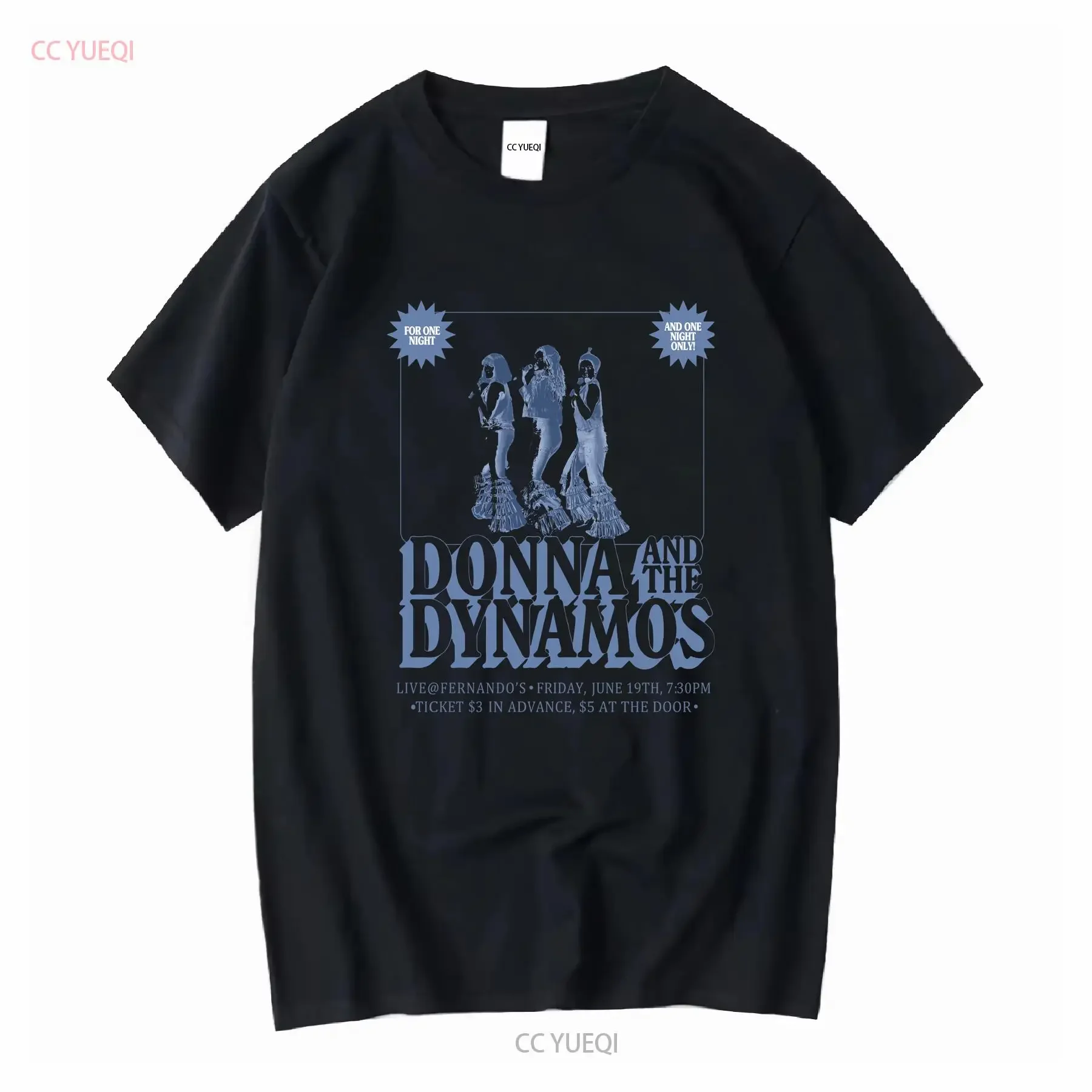 Vintage Donna And The Dynamos One Night Only Camiseta Mamma Mia Película manga larga o corta vintage Lavado Ropa de diseñador suave