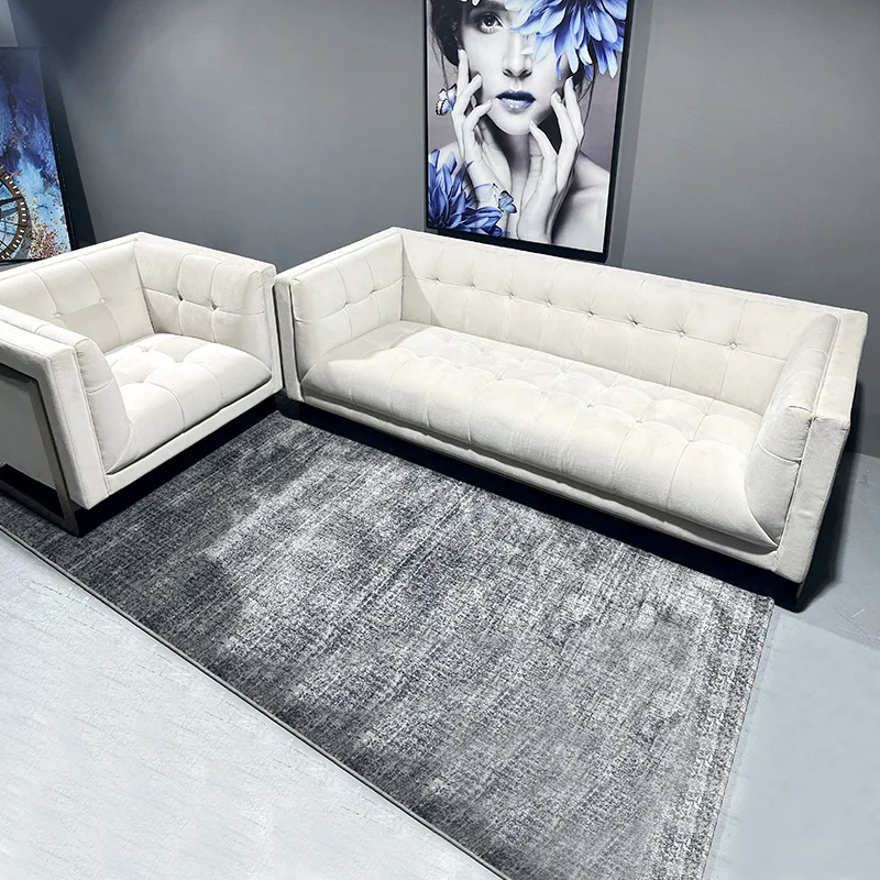 أريكة قماش فاخرة خفيفة صف مستقيم لغرفة المعيشة أريكة كسولة إيطالية #2