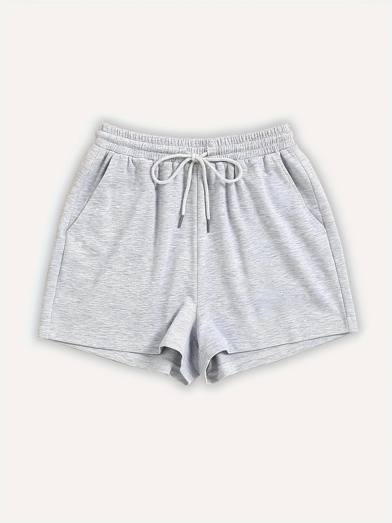Women's Summer Solid Color Casual Shorts Elastic Waistband Sweat-wicking and Breathable Suitable for Sports Running and Fitness
