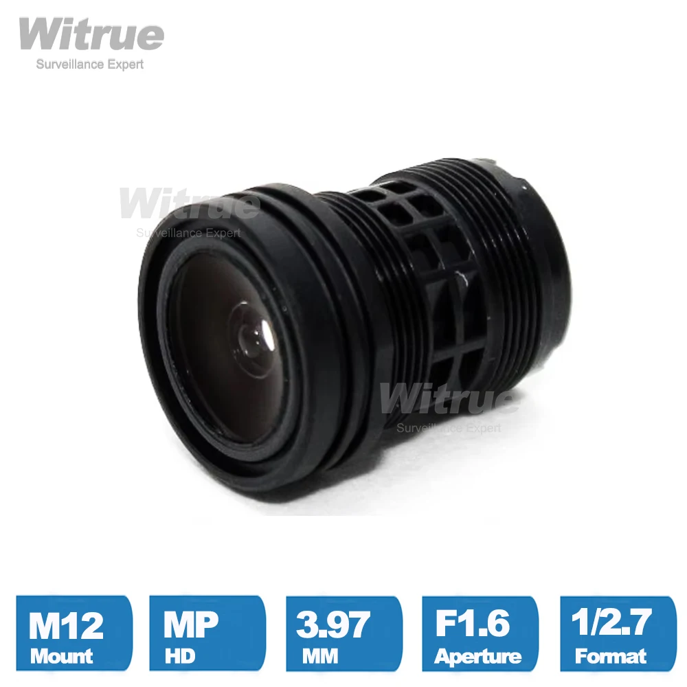 HD CCTV Lens 3.97mm 720P 1 Megapixel M12 * P0.5 Mount F1.6 CCV LENS for Surveillance Security Camera Accessories