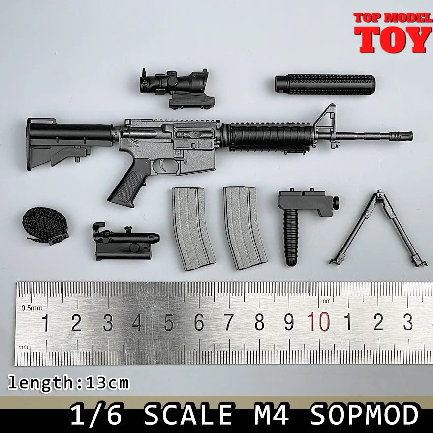 1/6 M4 M16 XM177 M4A1 Gun Weapon Model Accessories Not Launchable Fit 12'' Action Figure Army Soldier