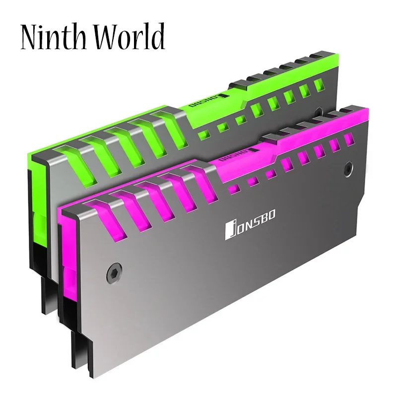 2PC Memory RAM RGB Cooler HeatSink Cooling Vest Fin Radiation Dissipate Support Motherboard AURA Control Color For DDR DDR3 DDR4