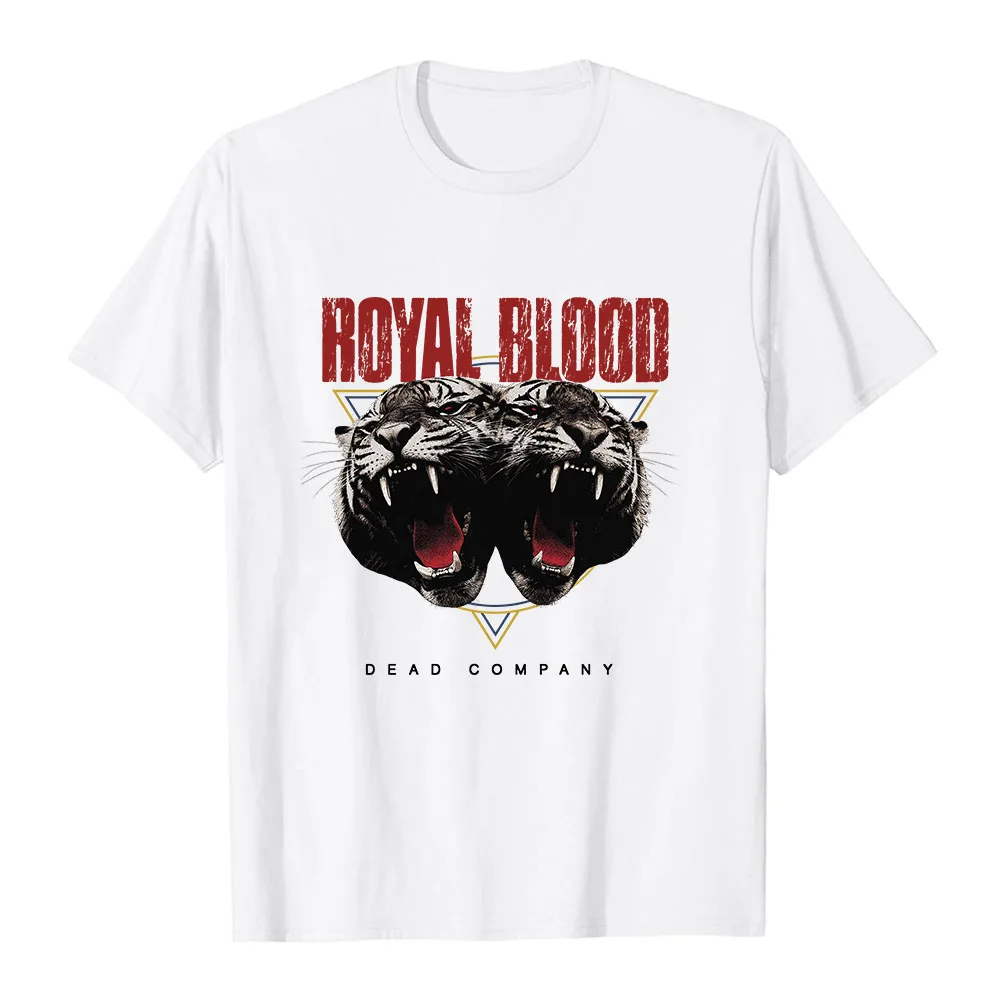 Men Women Royal Blood Band T‑Shirt Dead Company Double Tiger Graphic Print Merch Short Sleeve Cotton Casual Tees Unisex Tshirts