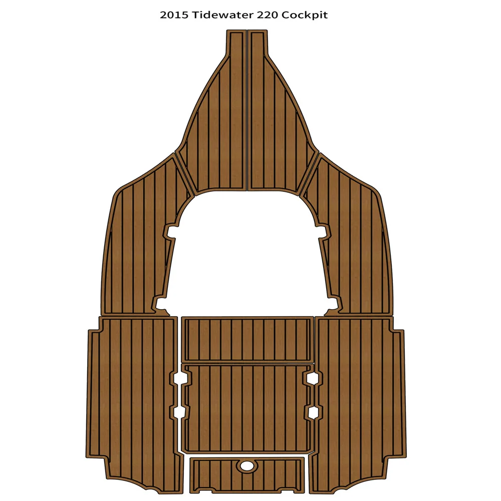 

2015 Tidewater 220 Cockpit Pad Boat EVA Foam Teak Deck Floor Mat Self Adhesive