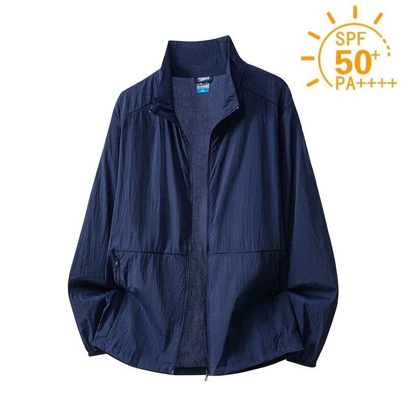 New Summer Sun-Protection Clothing, Loose Lapel Outerwear, Breathable UV-Protection Fishing Ice Silk Sun-Protection Suit