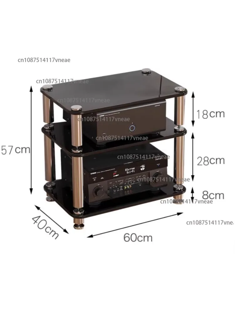 3-laags audio rack anti-vibratie versterkerbeugel 304 SUS luidsprekerkast frame E1 plaat voor versterkers geluidsbox audio plank - afbeelding 2