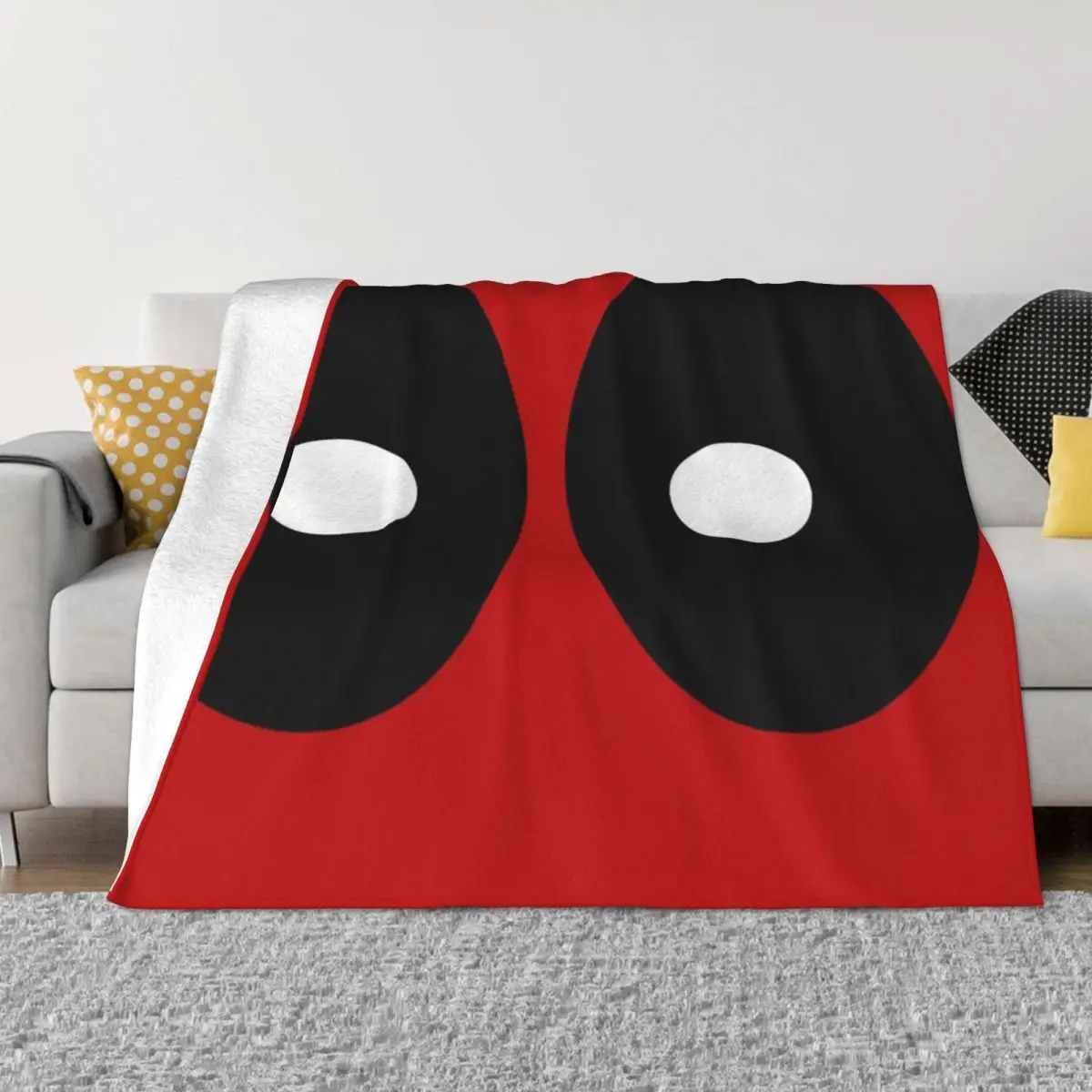 Red Field Behind Black Ellipses And Home Bedroom Winter Blankets Winter Warm Blanket Throw Blanket