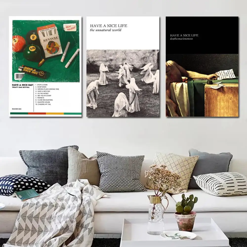 Band H-Have A Nice Life Poster Modern Aesthetic Wall Art Print Room Decoration Items for Bedroom Home Decor Gift