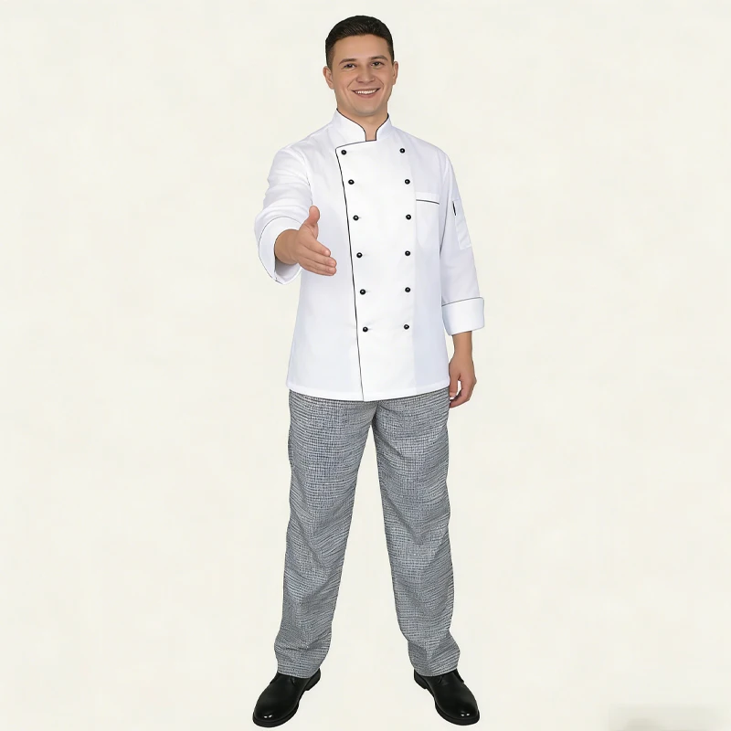 

Мужские рабочие брюки-комбинезоны для поваров, свободные дышащие брюки-карго для кухни и общепита