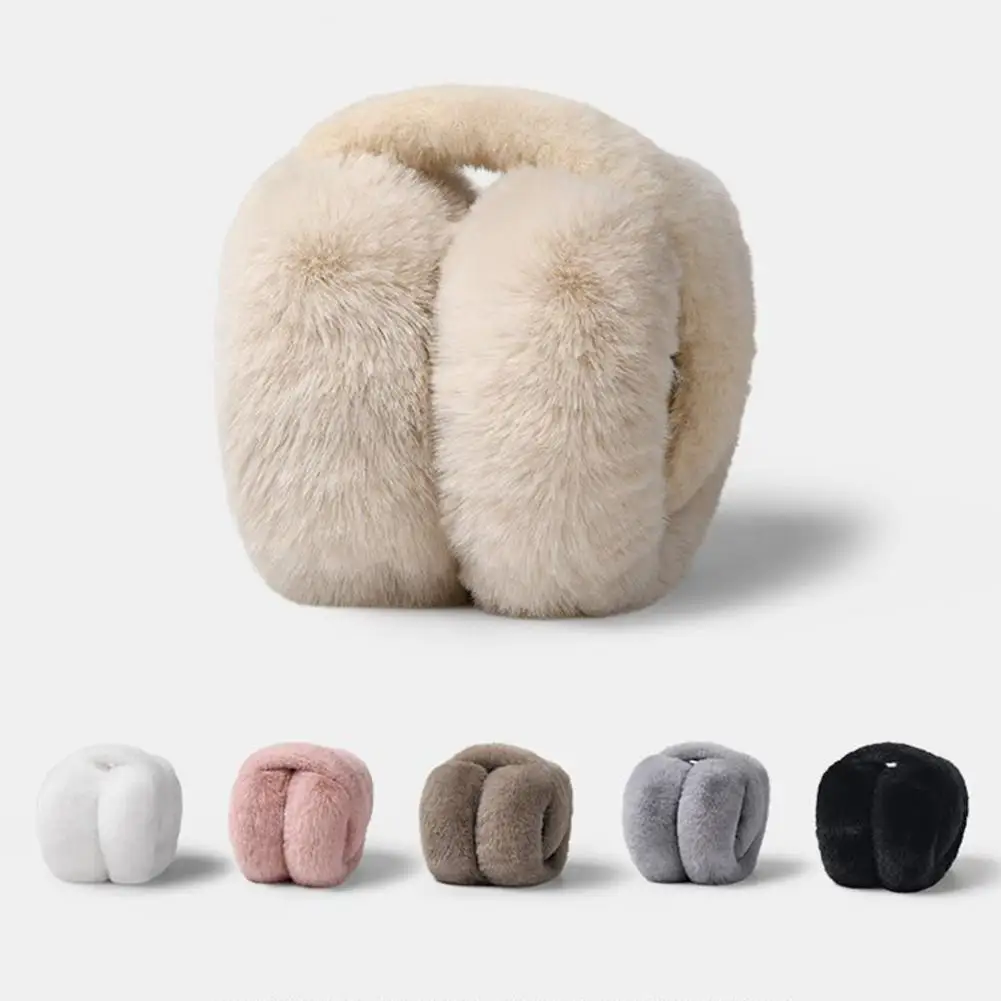 Solid Soft Plush หูอุ่นฤดูหนาว Earmuffs สําหรับผู้หญิงผู้ชายแฟชั่นกลางแจ้ง Earflap หู Muffs ฝาครอบหูหู Muff