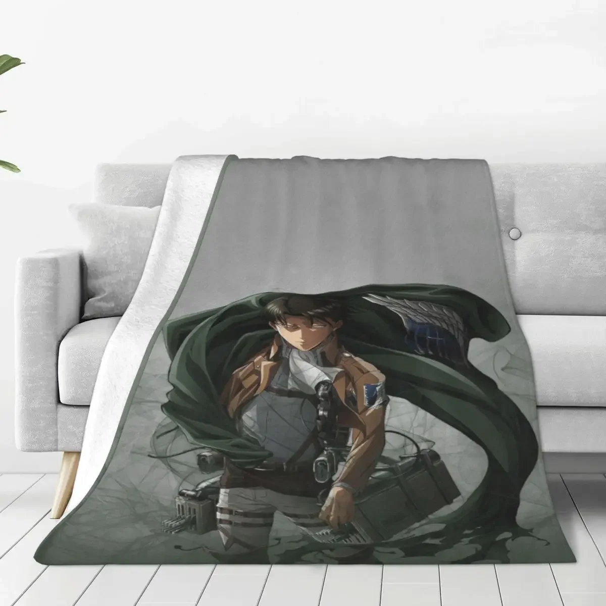 

Titan Cartoon Baby Blankets Fleece Printed Anime Collage Soft Throw Blankets for Bedding Office Plush Thin Quilt Blankets