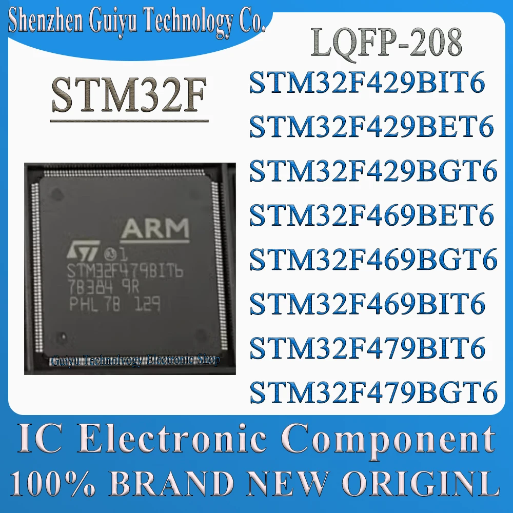 STM32F429BIT6 STM32F429BET6 STM32F429BGT6 STM32F469BET6 STM32F469BGT6 STM32F469BIT6 STM32F479BIT6 STM32F479BGT6 LQFP-208 IC Chip