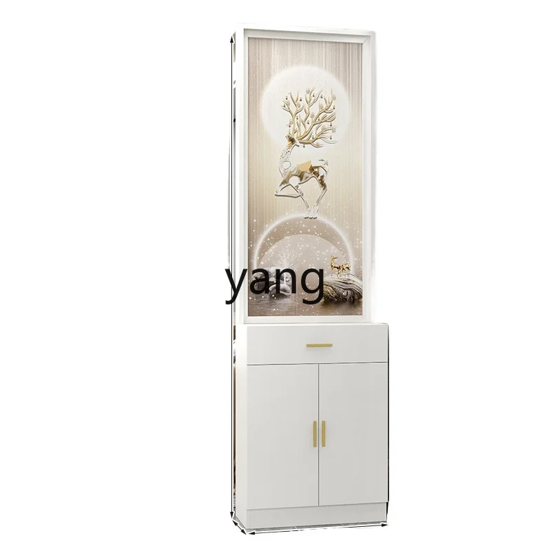 

LTT screen partition living room simple modern door entry double-sided solid wood rack wine cabinet