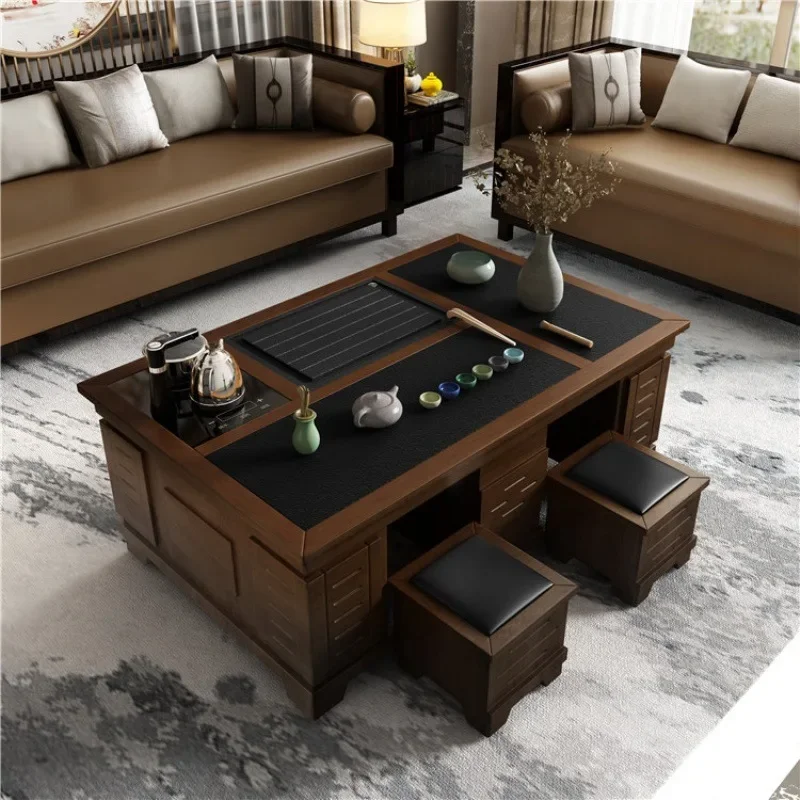 Kung Fu tea with kettle fire stone coffee table tea set integrated living room home office tea table