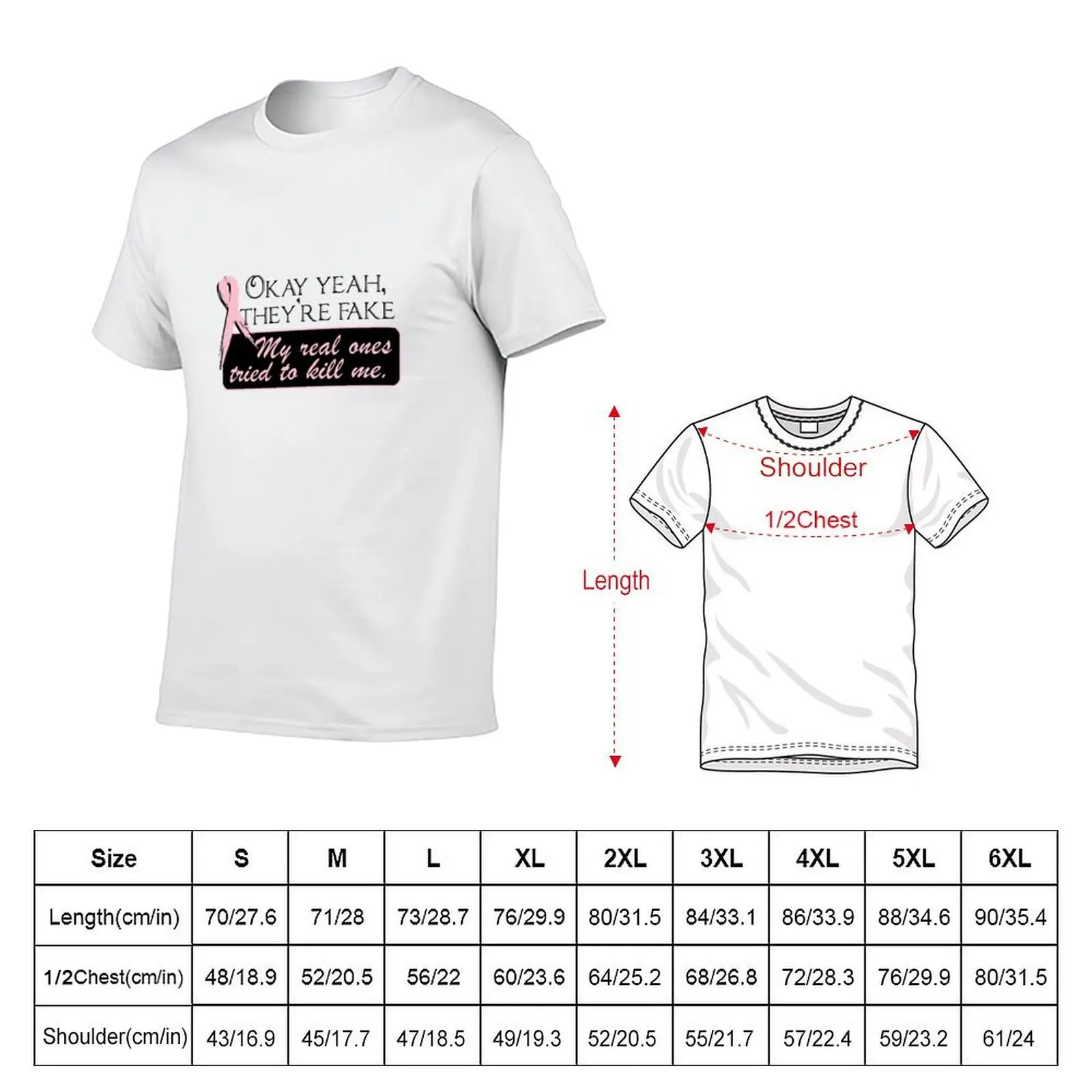 OKAY YEAH, THEY'RE FAKE My real ones tried to kill me. T-Shirt summer top shirts graphic tee heavyweight t shirts for men