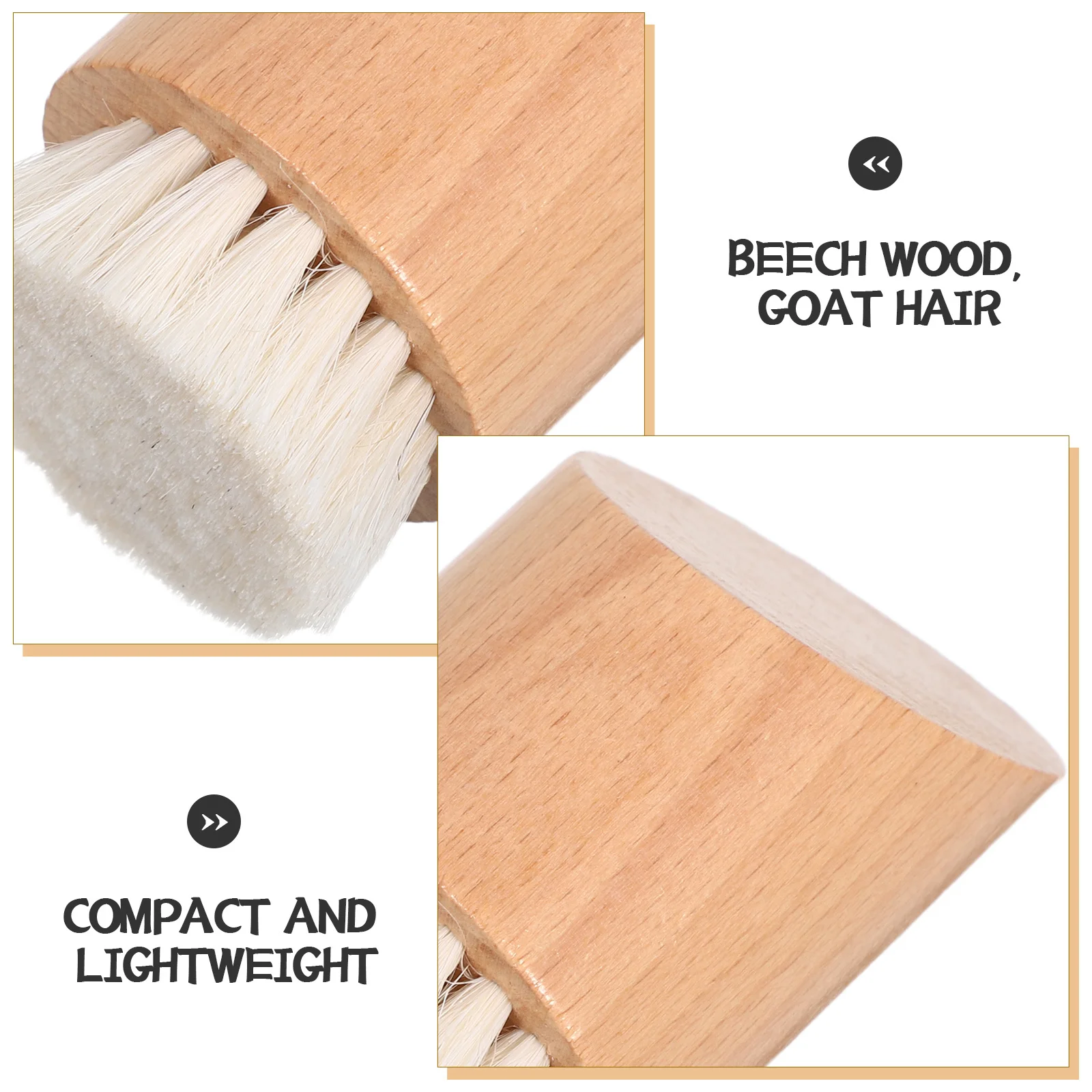 Gesichtsreinigungsbürste, natürlicher Holzgriff, Ziegenhaarborsten, sanftes Peeling, Tiefenreinigung der Poren, Entfernung von Mitessern, Reisen