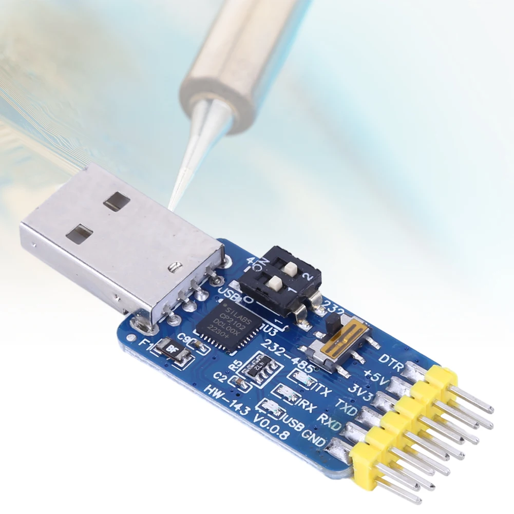 CP2102 6-in-1 USB-UART USB To Serial Converter Multifunctional USB Serial Debug Tool USB-TTL/RS485/232 TTL-RS232/485 232 To 485